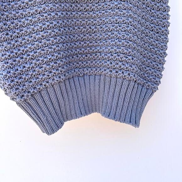 New Varley Adie Knit Vest Sweater Chunky Medium With Tags Stone Blue - Picture 7 of 11